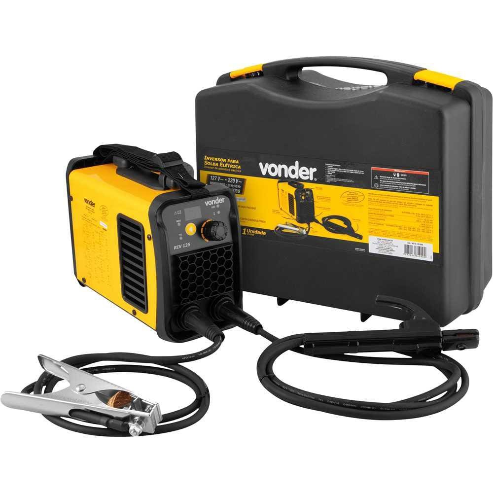 Máquina De Solda Tig Inversora Elétrica Digital Portátil RIV 125 Vonder Bivolt Automático