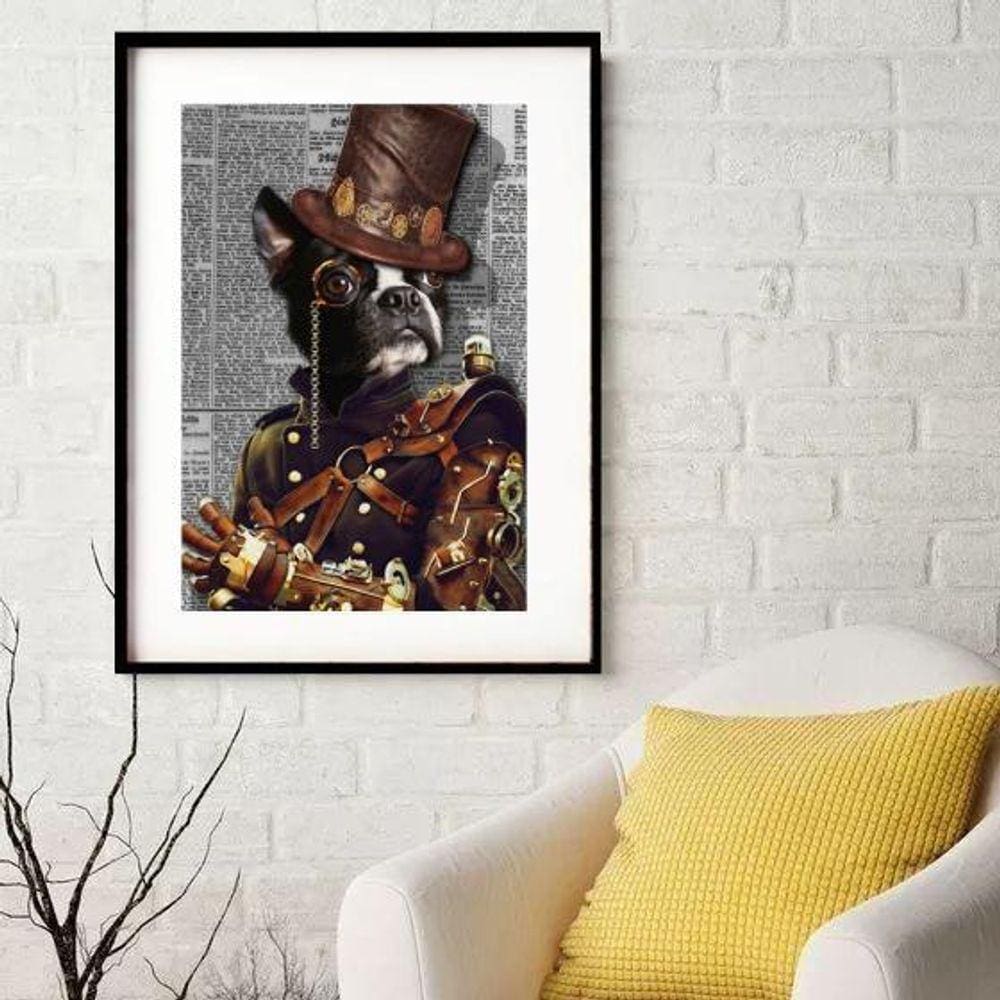 Quadro Decorativo Bulldog - 60X48Cm