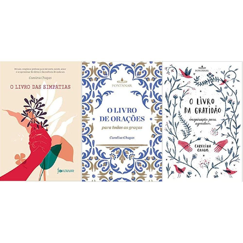 Kit 3 Livros Carolina Chagas O Livro Das Simpatias Rituais,