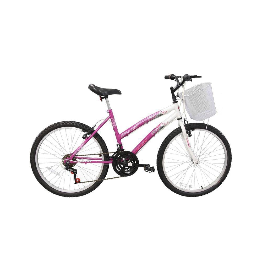 Bicicleta A24 Parati 21v com Cesta TK3 Track Magento/Branco