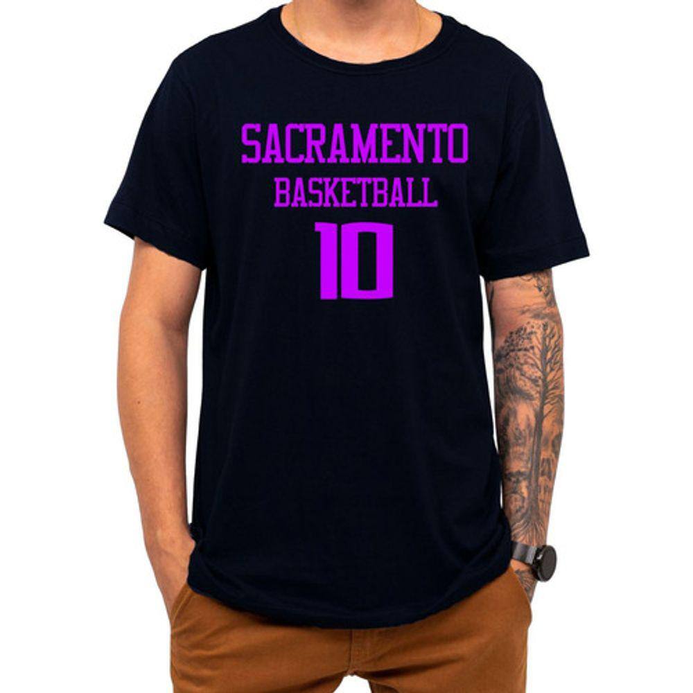 Camiseta Basquete Sacramento Basketball Número 10 Esportiva