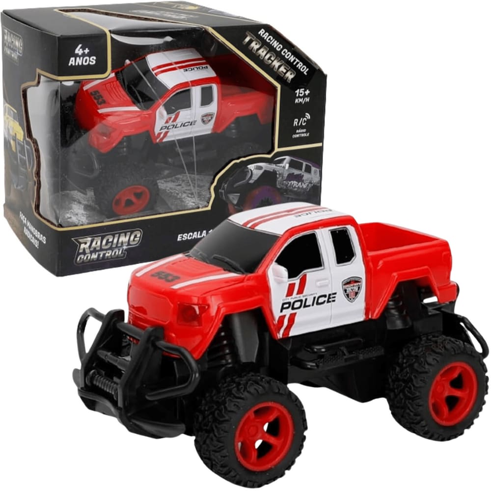 Carrinho de Controle Remoto Racing Control Tracker Vermelho