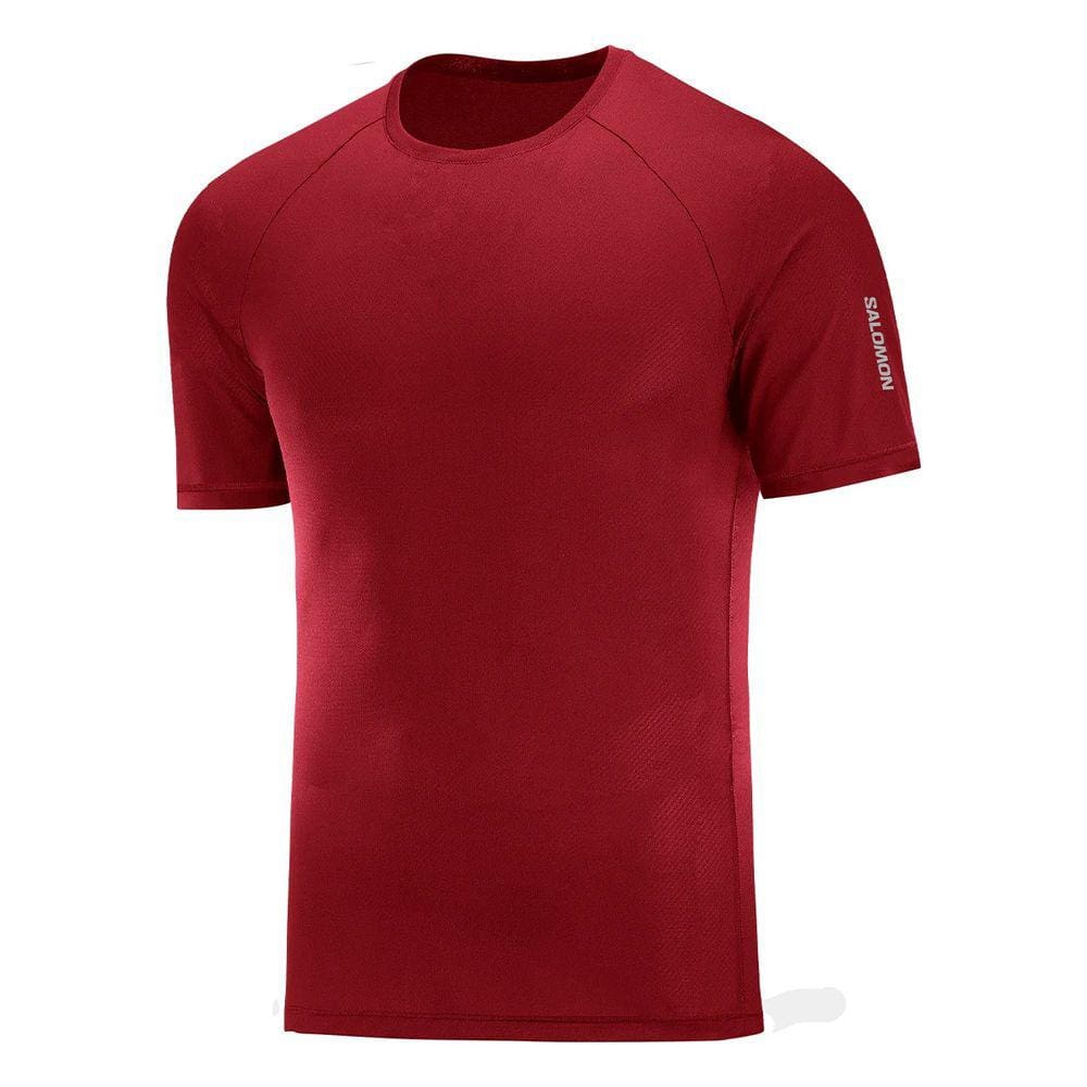 Camiseta Salomon Predict SS Tee Masculina Bordô