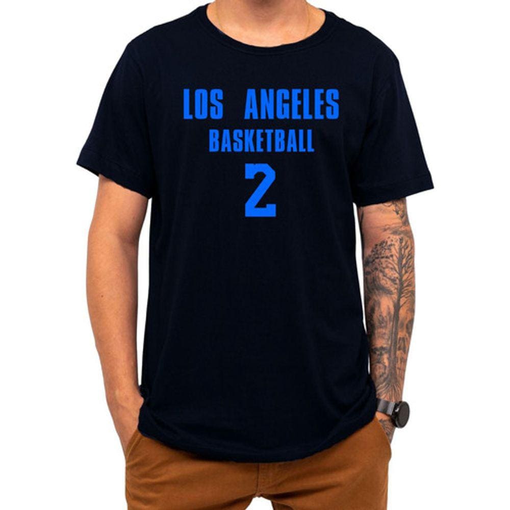 Camiseta Basquete Los Angeles Basketball Número 2 Esportes