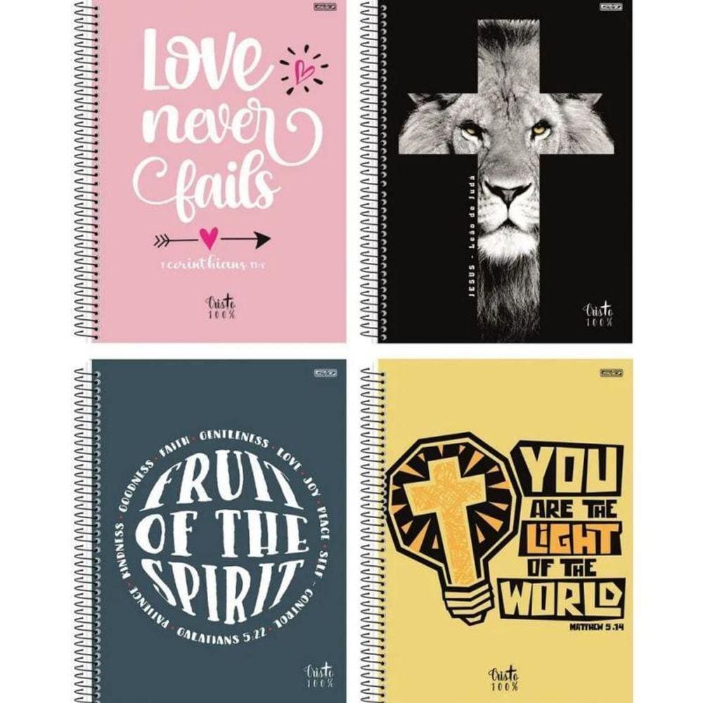 Caderno Universitario 10M Cd B/A 160F Cristo Sao Domingos