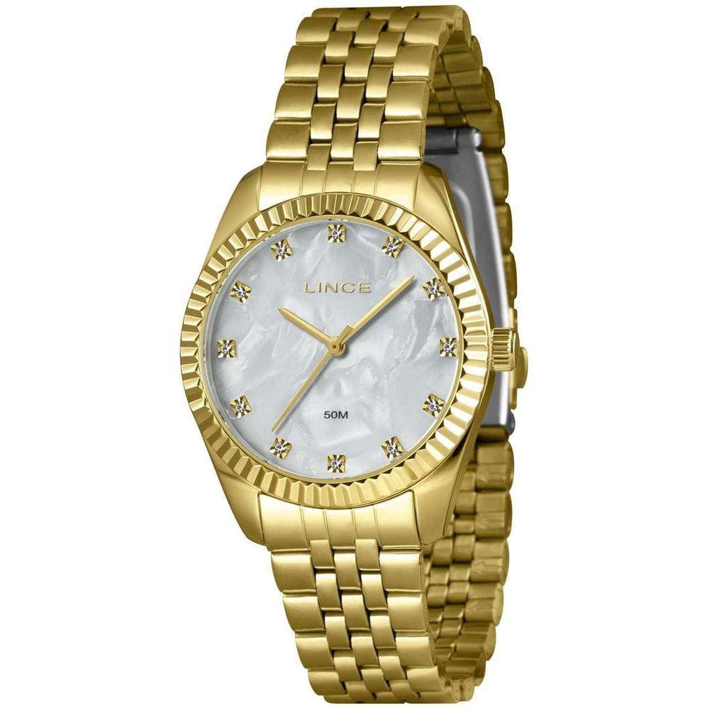 Relógio Feminino Lince Lrgj152L36 B1Kx Clássico Dourado