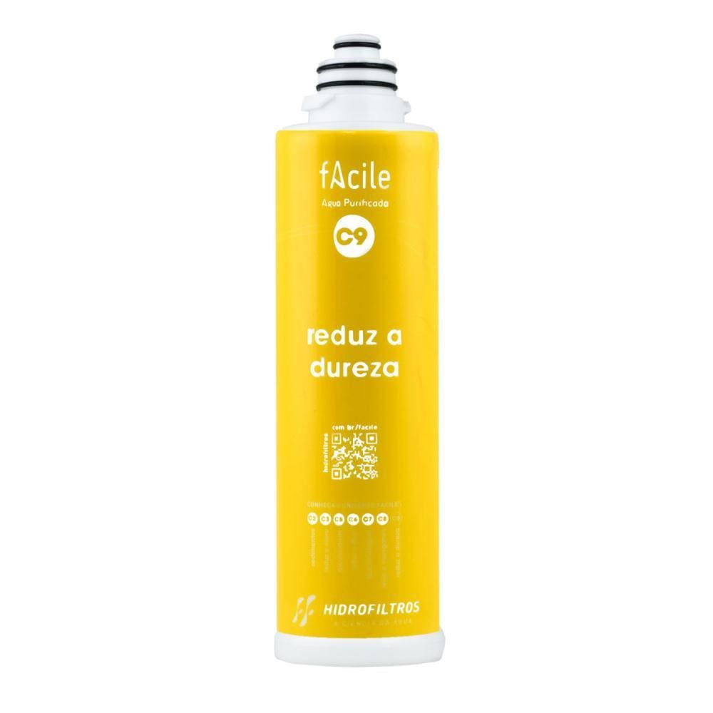 Refil C9 Filtro Facile Contra Dureza Amarelo Hidrofiltros