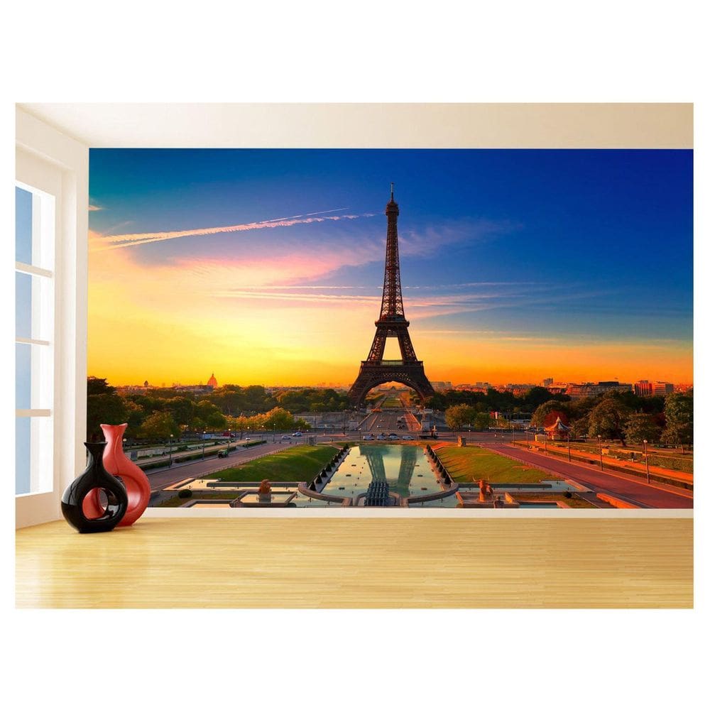 Papel De Parede Cidade Paris Torre Eiffel Sol 3,5M Ncd320