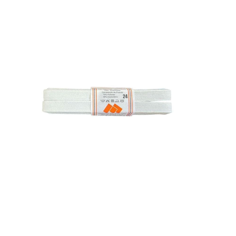 Rolo Elástico Chato Nº24 Branco 1,5Cm Com 10Mts Cada-Kit 4Un