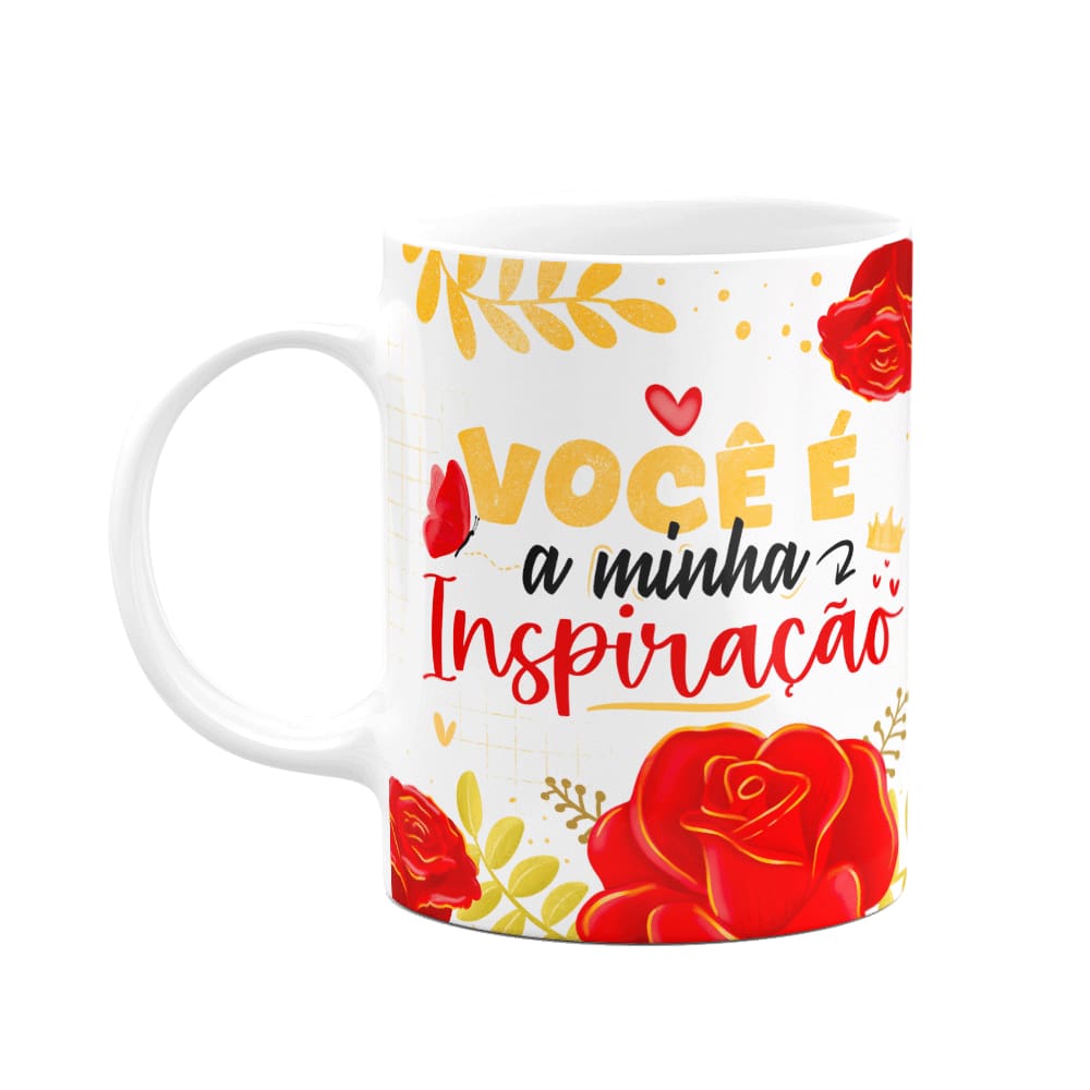 Caneca Floral Mães - Você é a minha inspiração