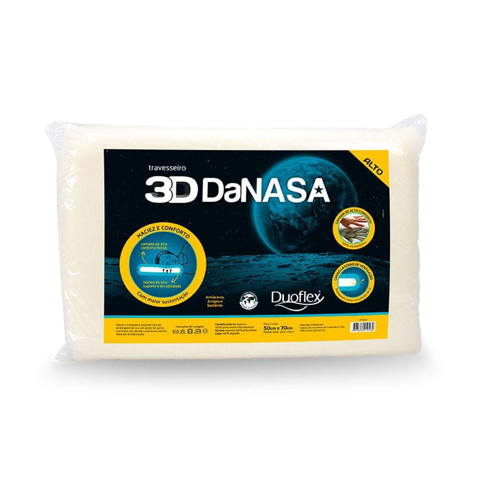 Travesseiro Duoflex 3D Danasa Alto - 50x70