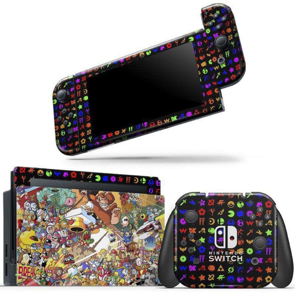 Skin Adesivo Protetor Para Nintendo Switch Smash Bros Ultimate B7