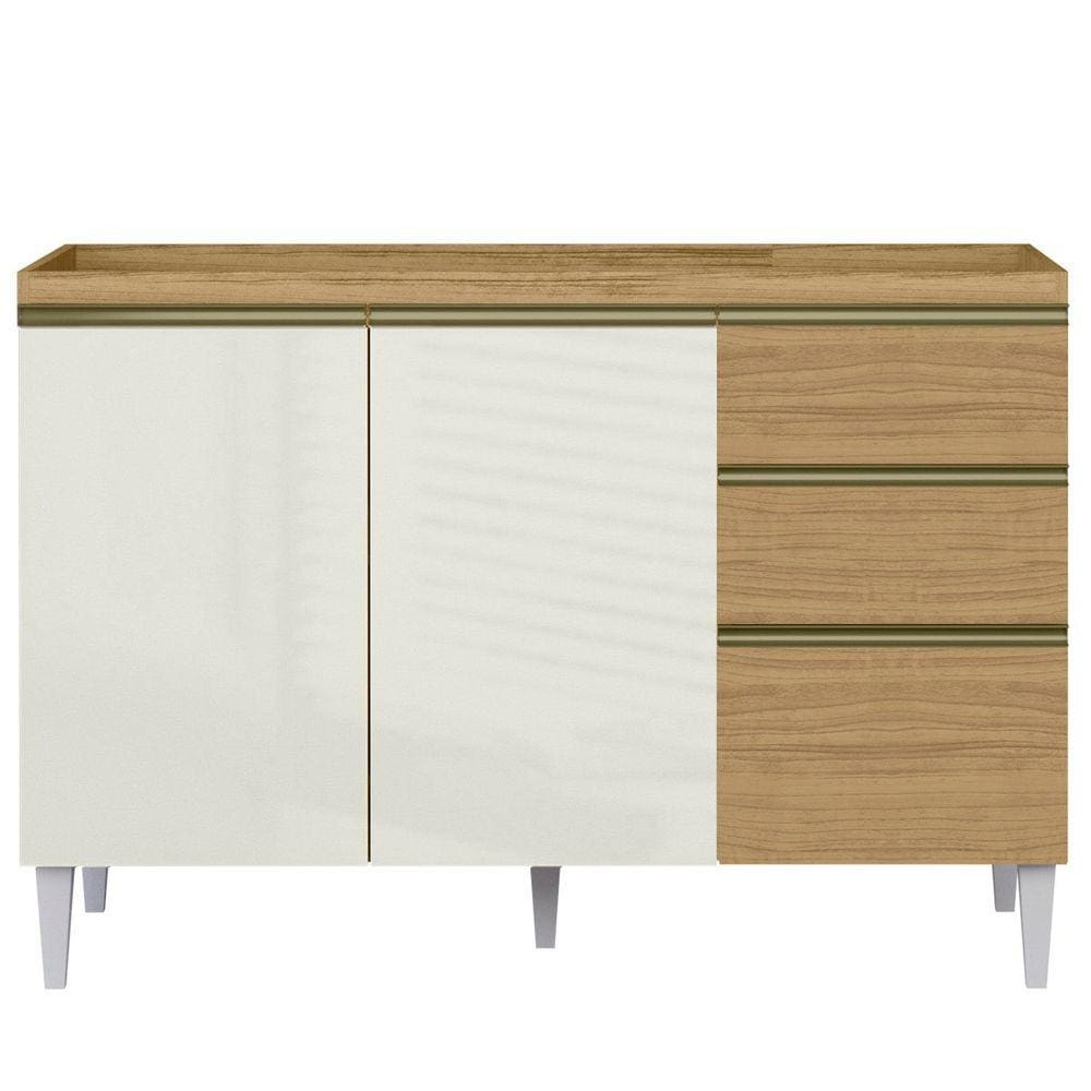 Balcão para Pia 3 Portas 2 Gavetas Nevasca