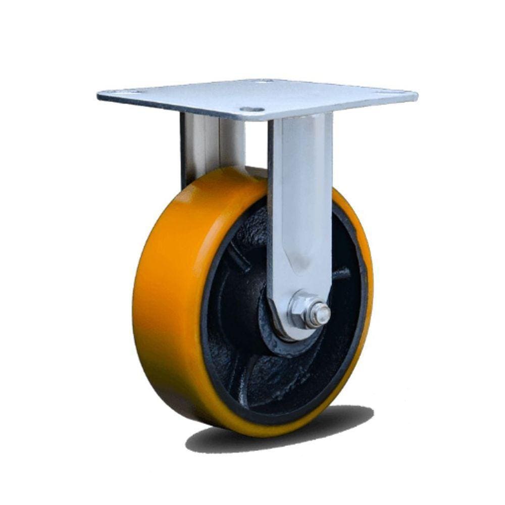 Rodizio Industrial Fixo 6x2 Polegadas Poliuretano 450 Kg
