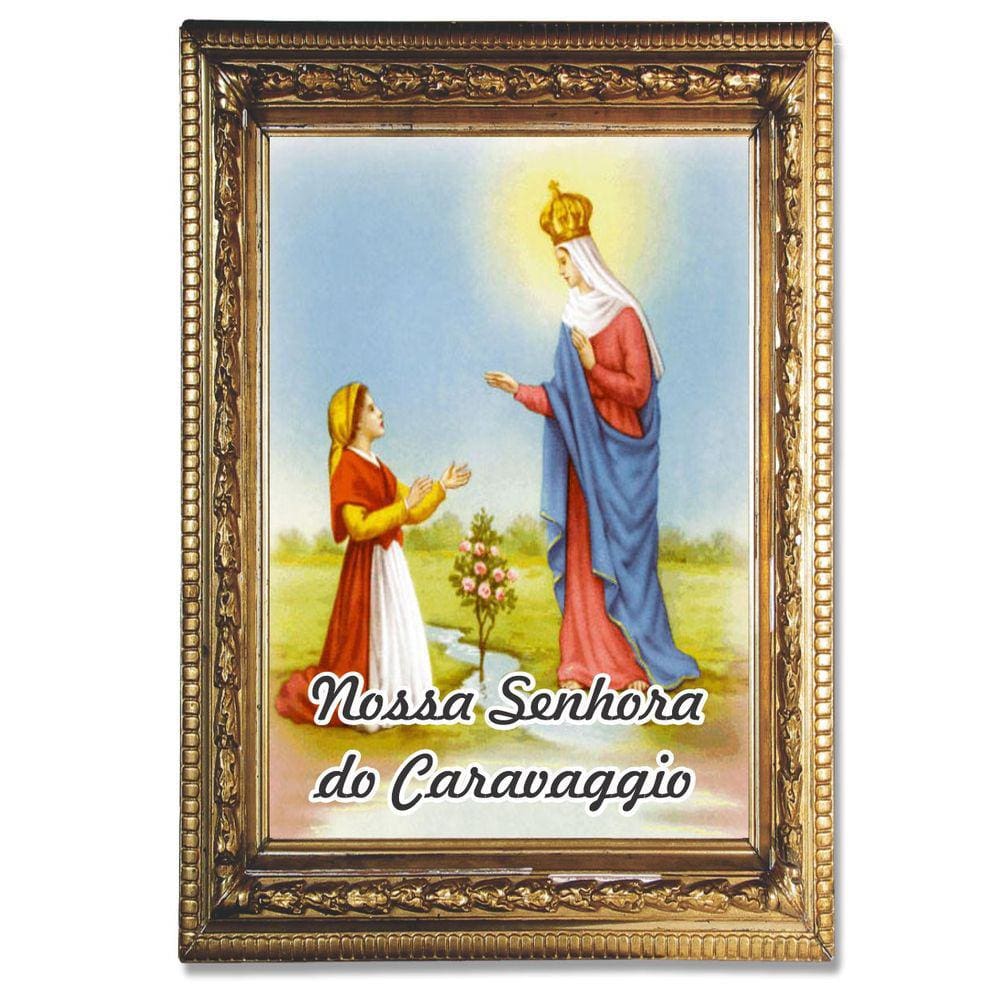 Santinho Nossa Senhora Do Caravaggio 500 un c/ oração verso