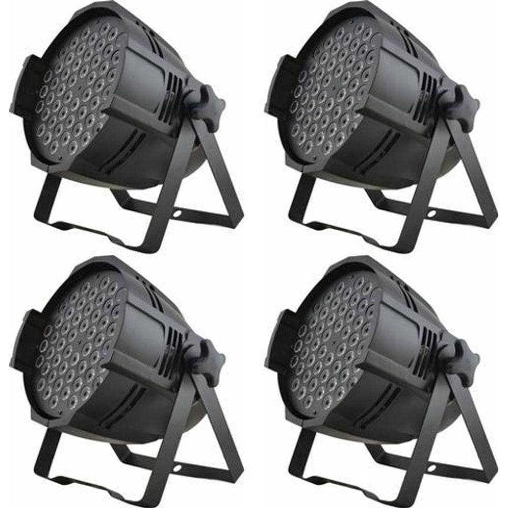 Kit 4 Refletor Led Par 64 54 Leds 3W Optpar Infinity