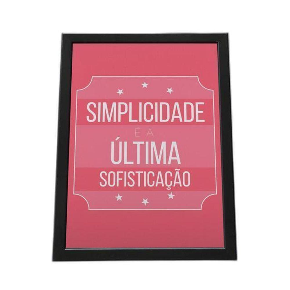 Quadro Com Moldura Simplicidade É A Última Sofisticação