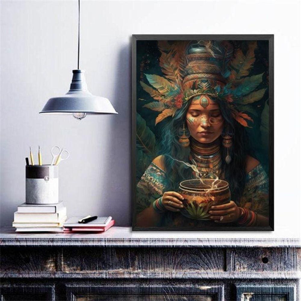 Quadro Índia - Cabocla Jurema 45X34Cm