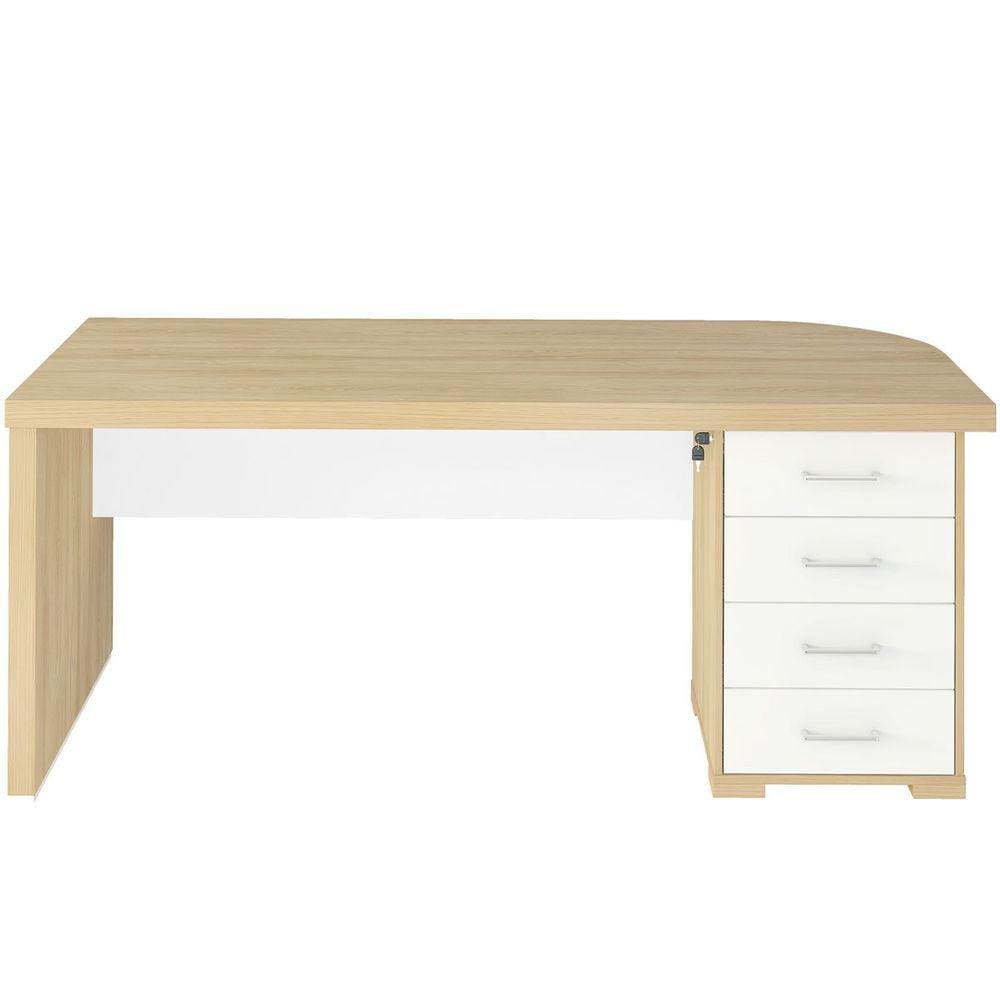 Mesa para Escritório 4 Gavetas Lado Direito