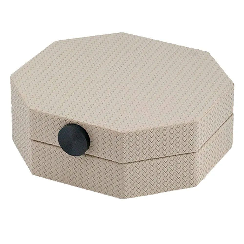 Caixa Decorativa em MDF com Revestimento em PU Cinza 20cm AH0571 BTC