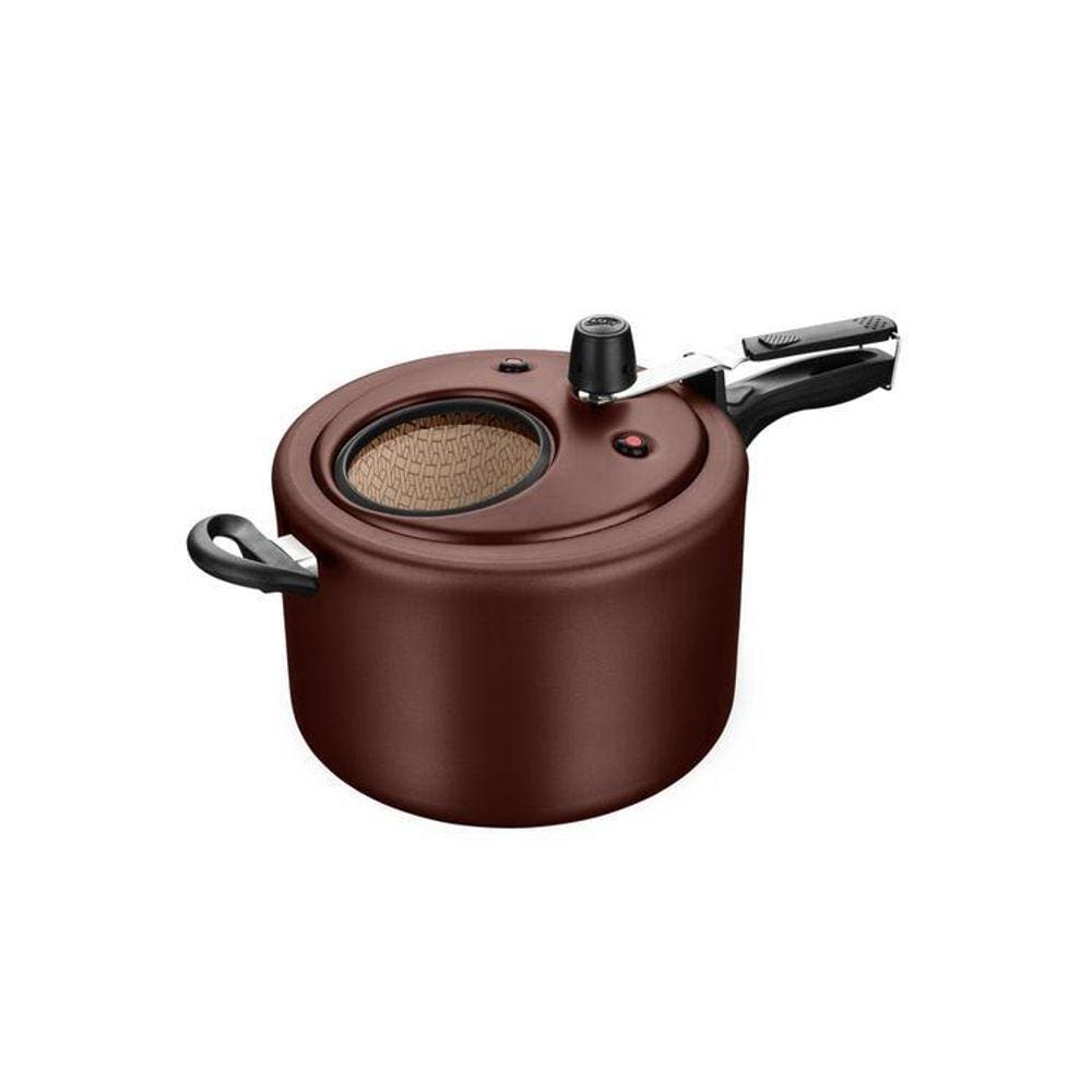 Panela De Pressão Superior Mta Com Visor Chocolate 8,0L