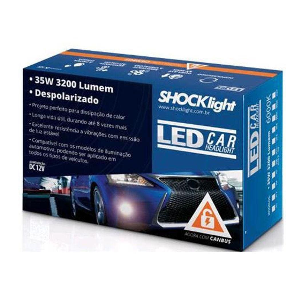 Kit Ledcar Headlight Super Led Shocklight Hb4 9006