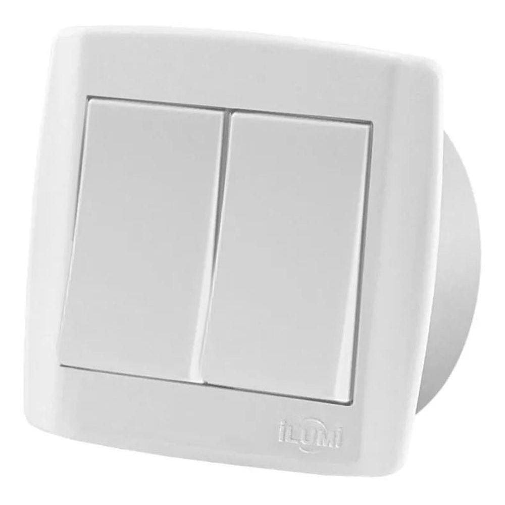 Interruptor Simples Duplo Para Móveis Ilumi Slim