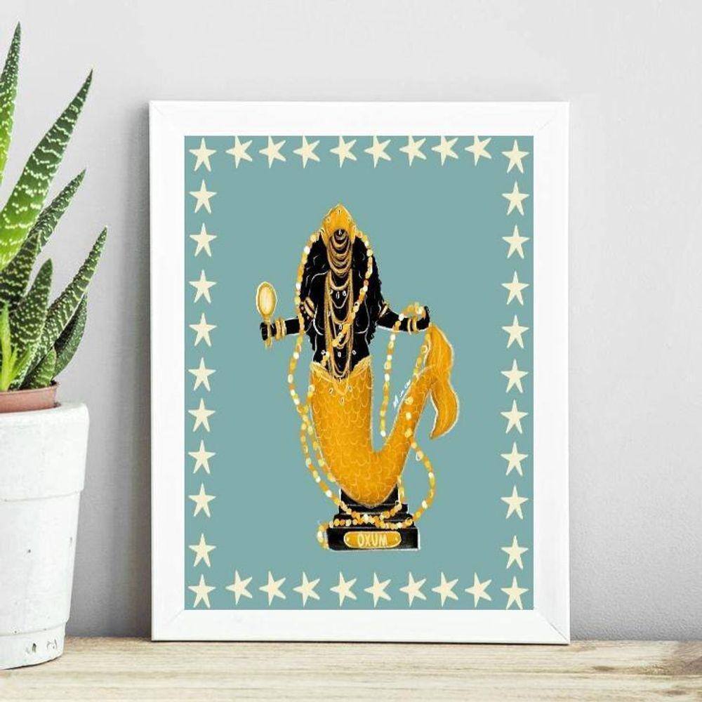Quadro Candomblé Oxum - Estrelinhas 45X34Cm