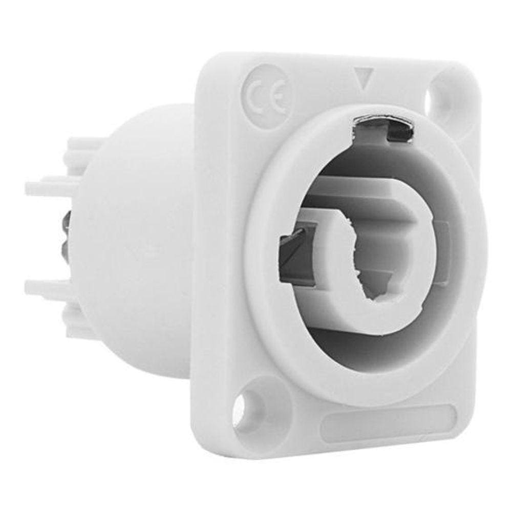 Conector Powercon Painel Embutir Out Branco Profissional Nfe