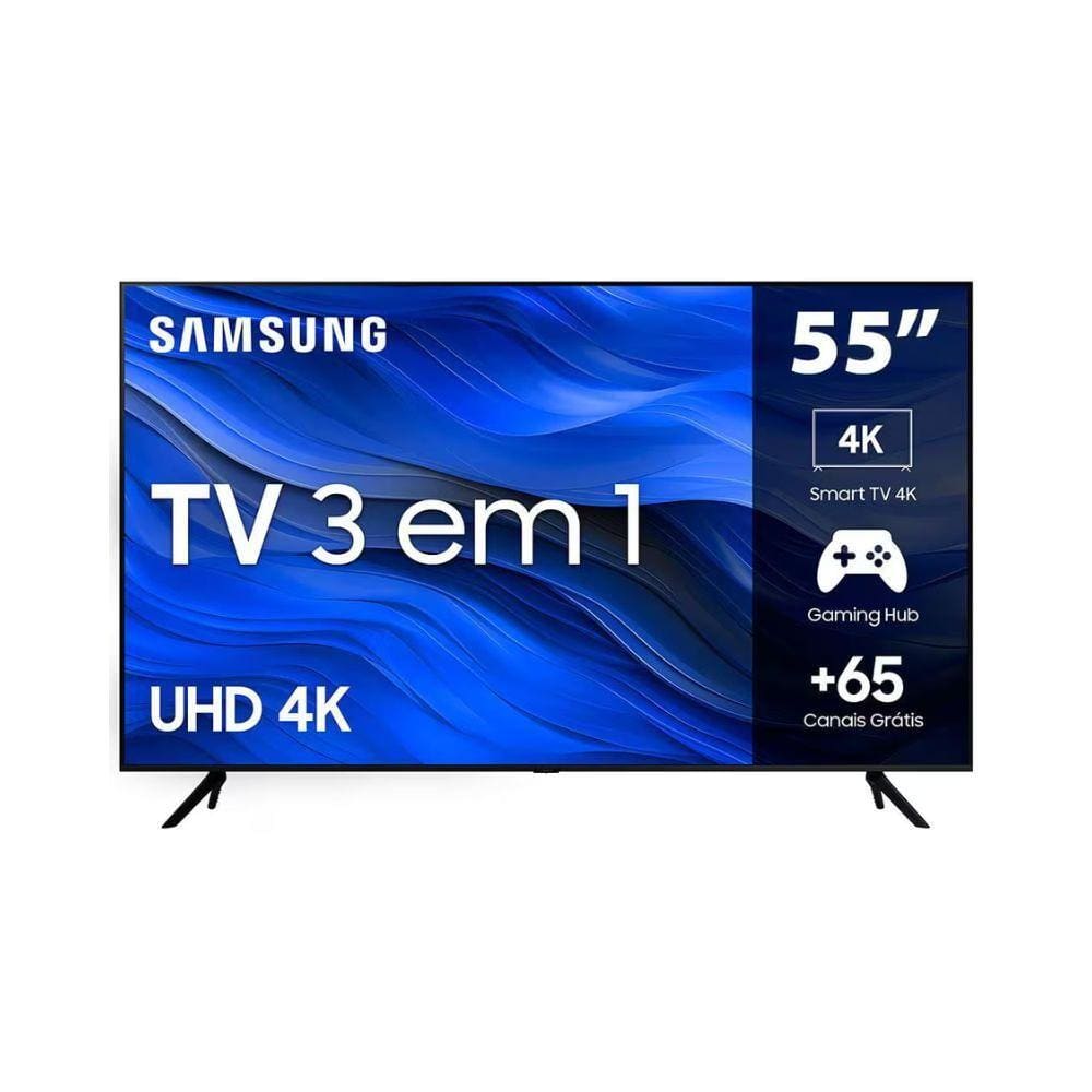 Smart TV 55&quot; UHD 4K Samsung UN55CU7700GXZD Crystal 4K, Samsung Gaming Hub, Alexa Built In