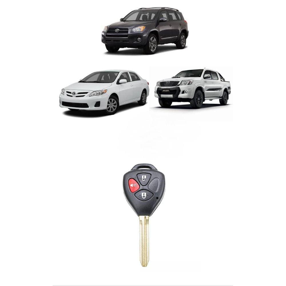 Capa Carcaça Chave Toyo Corolla Hilux Rav4 Etios 3 Botoes