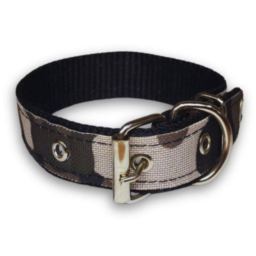 Coleira Xadrez 25Mm Para Cachorro Nicapet Preta Nº 3