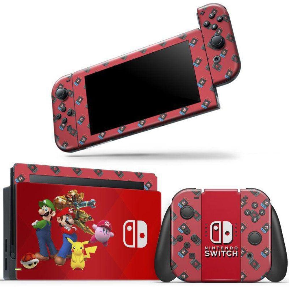 Skin Adesivo Protetor Para Nintendo Switch Zelda, Mario Pikachu Smash B10