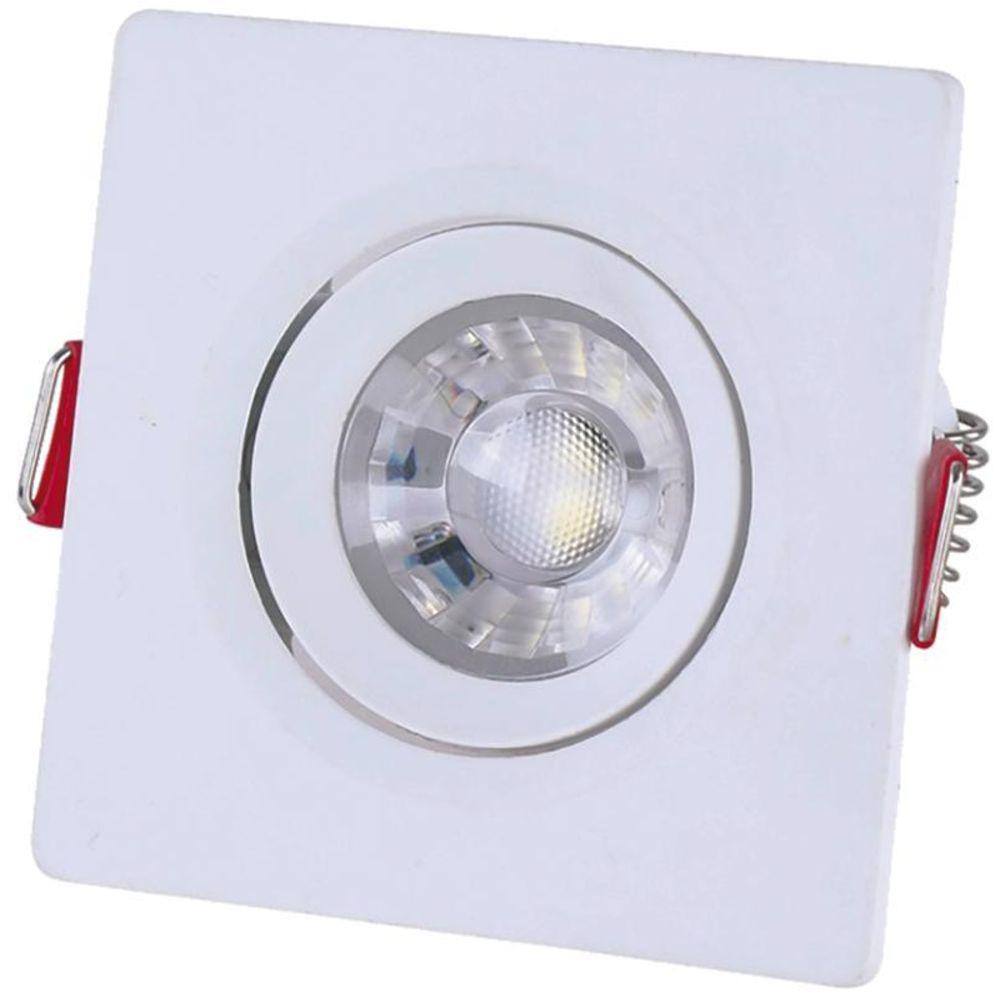 Spot Led Quadrado 3W 3000K Branco Quente Tramontina