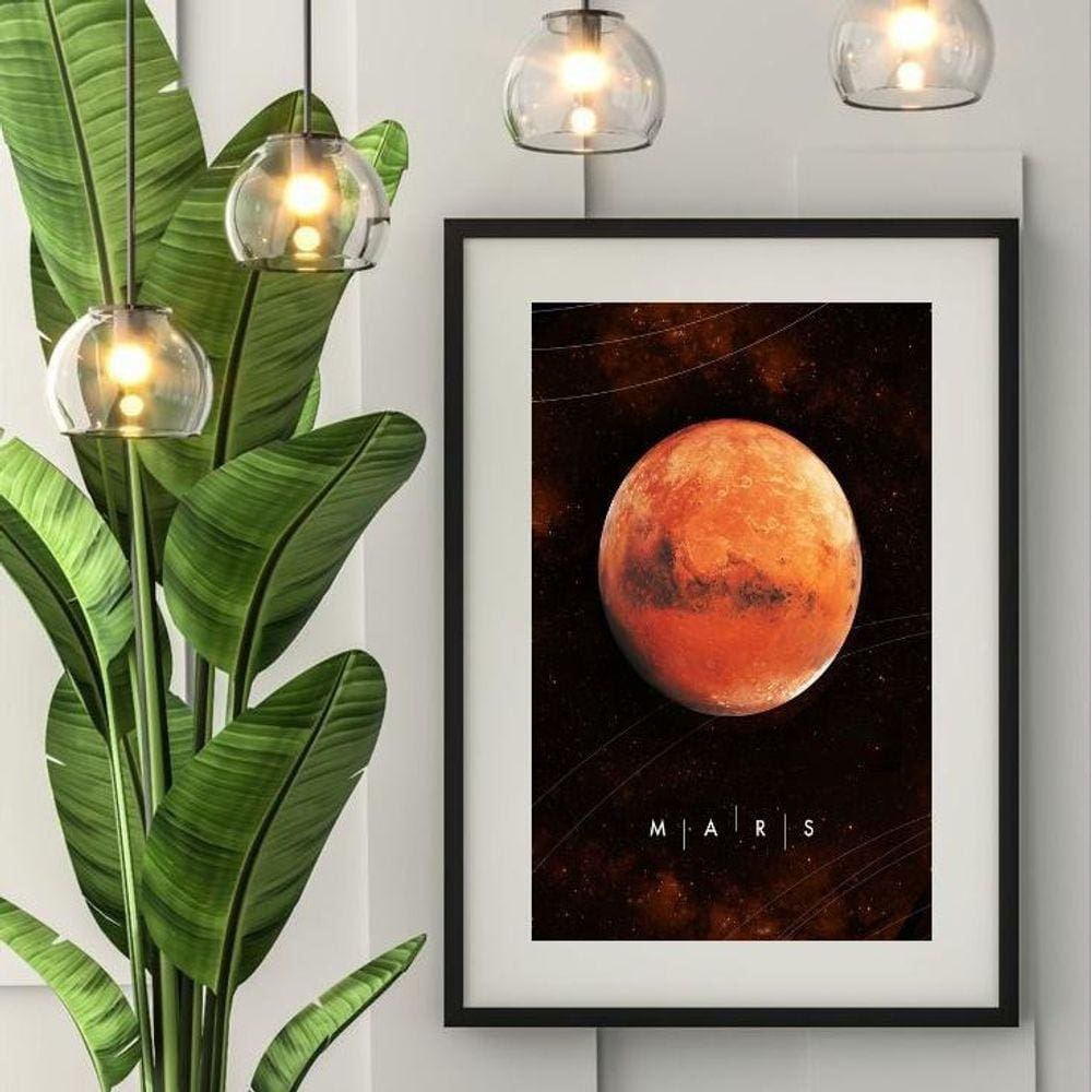 Quadro Planeta Marte - 60X48Cm