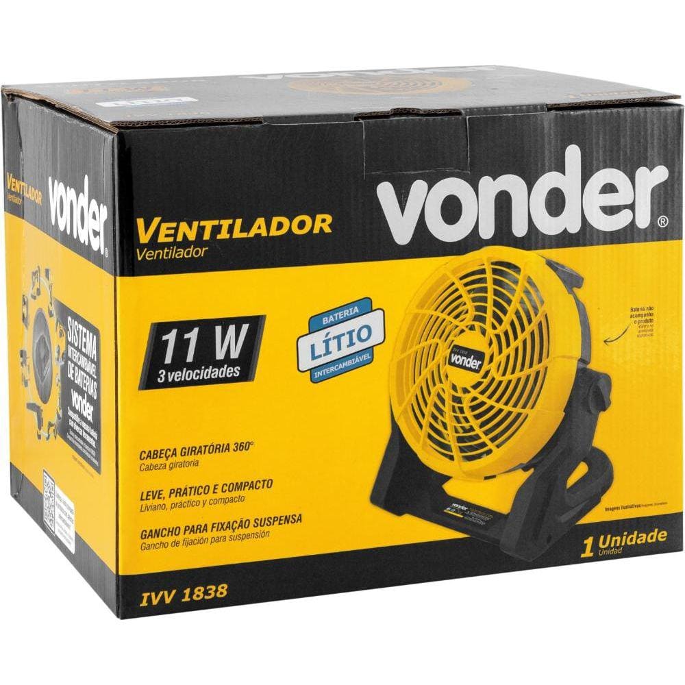Ventilador 18V 7” Ivv1838 Sem Bateria Sem Carregador Vonder