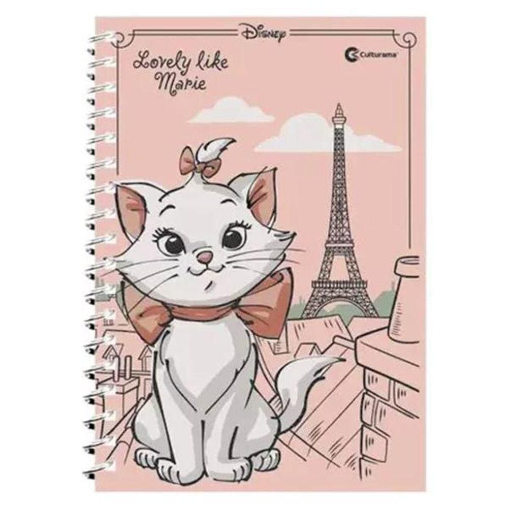 Caderno Gatinha Gata Marie Culturama Pautado 80F 1 Matéria
