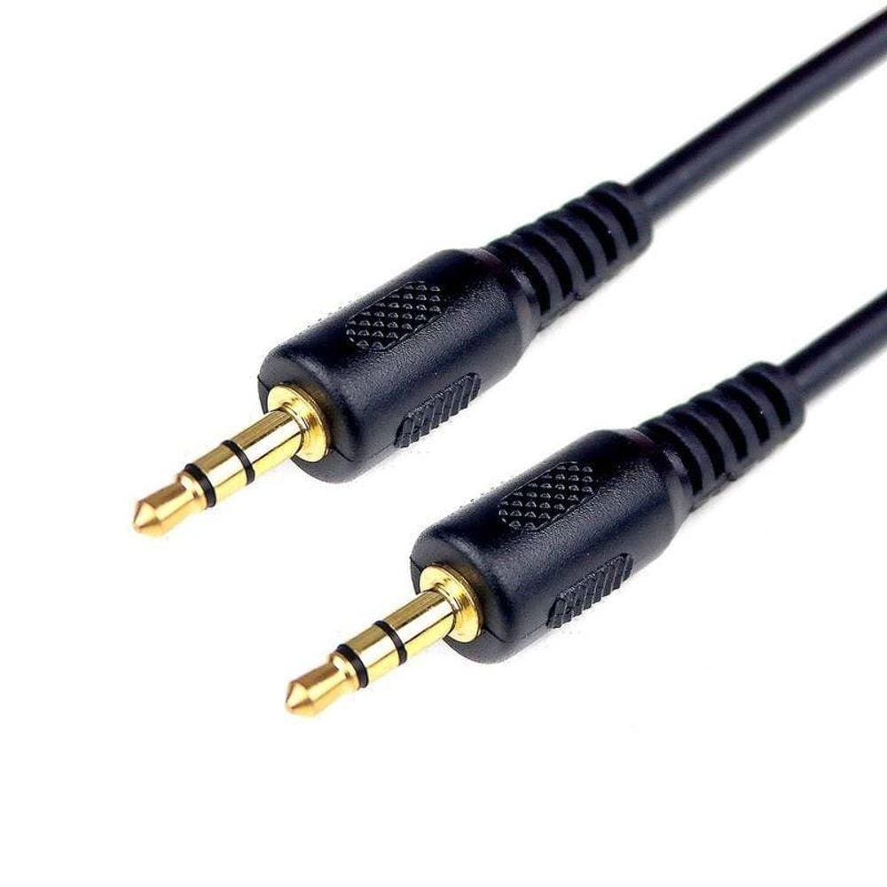 Cabo P2 Estéreo X P2 Estéreo 1,5m Dourado [F108]