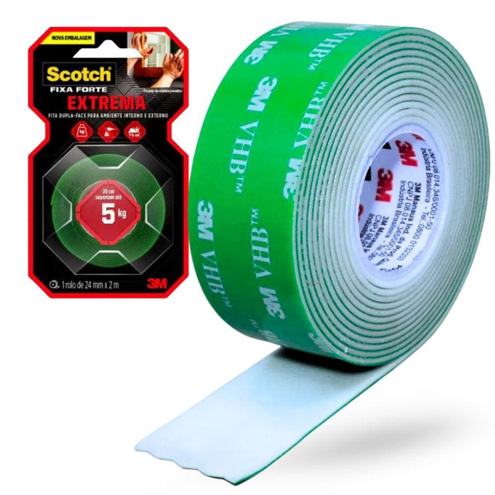 Fita Dupla Face Fixa Forte Extreme 5Kg 24mm x 2m 3M