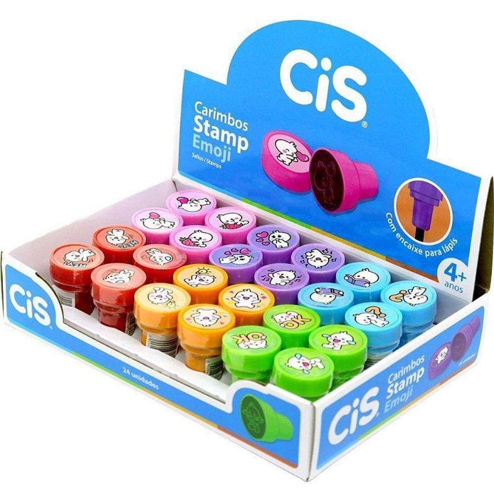 Carimbo Pedagógico Cis Stamp Emoji Cx Com 24