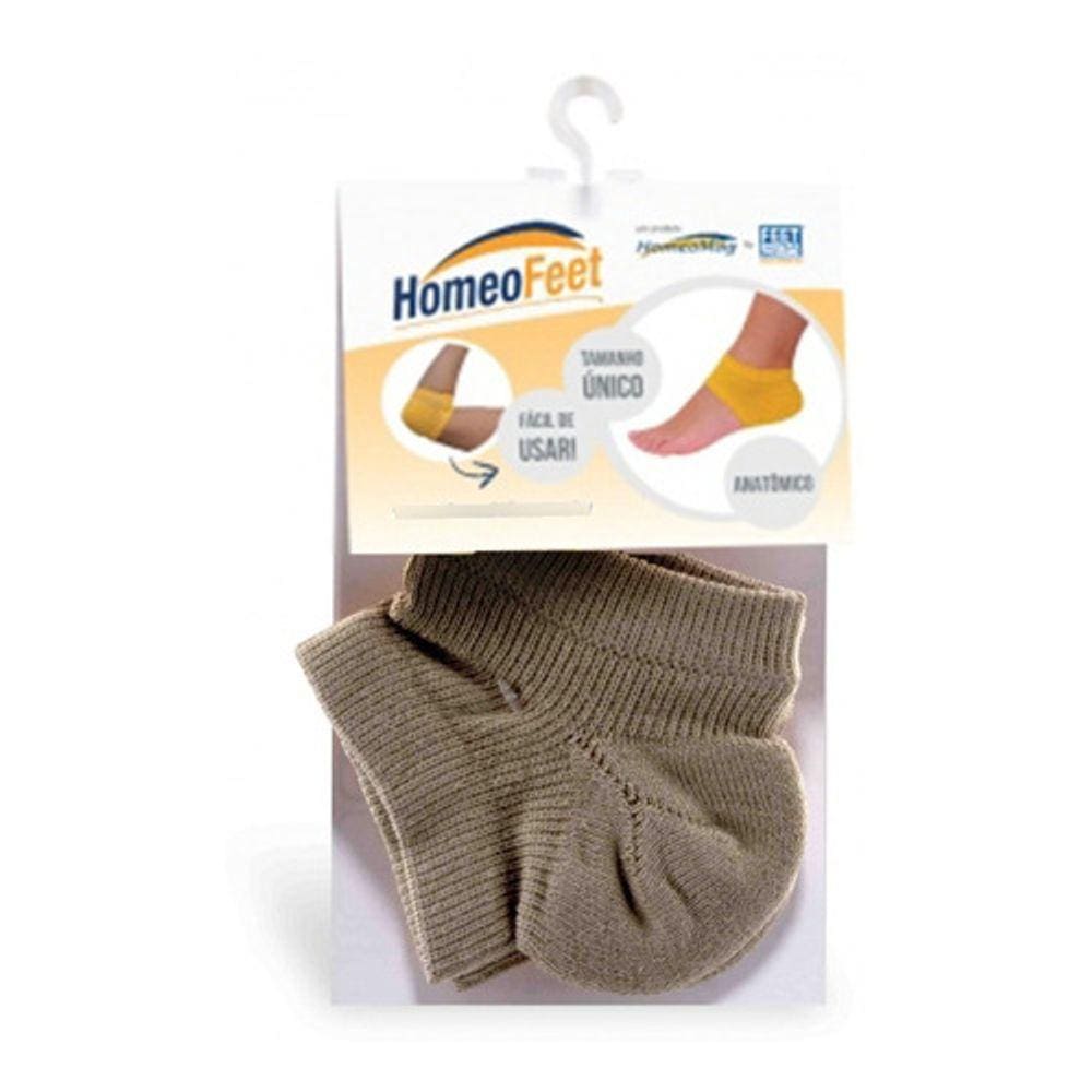 Meia de Hidratação Homeopast Homeofeet Caqui