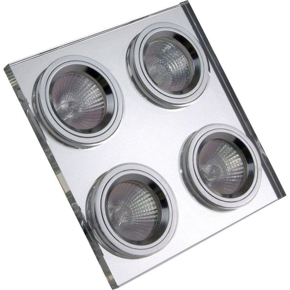 Spot Embutido Plafon Ares Quádruplo Para Led