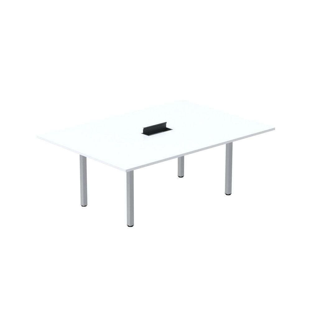 Mesa Reunião 200cm X 120cm Mrcpb2012 Branco/Cinza