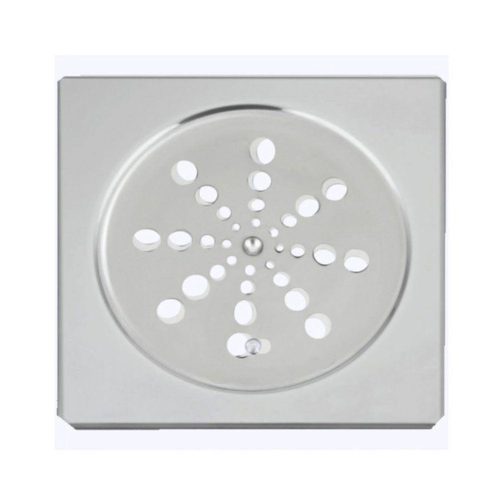 Grelha Inox Quadrada Sem Caixilio com Fechamento 10 CM Inox Natural
