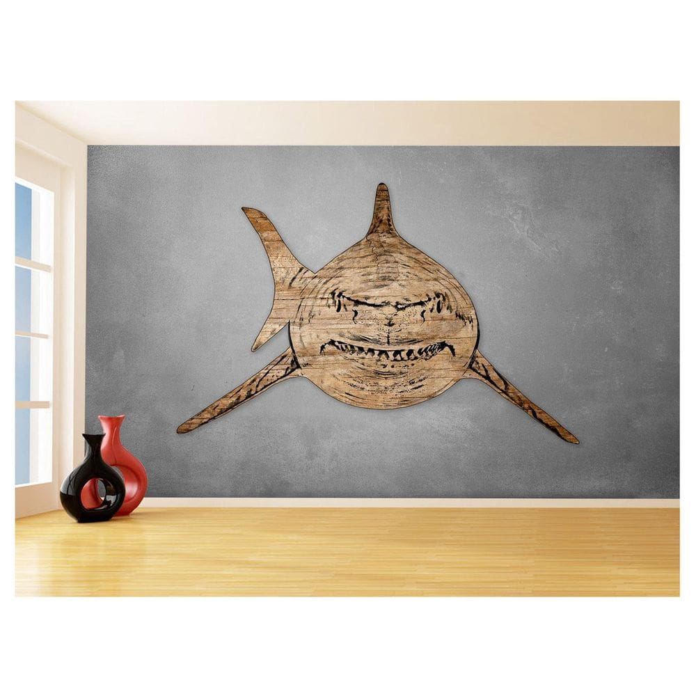 Papel De Parede Animais Pop Art Tubarão Cores 3,5M Pxa565