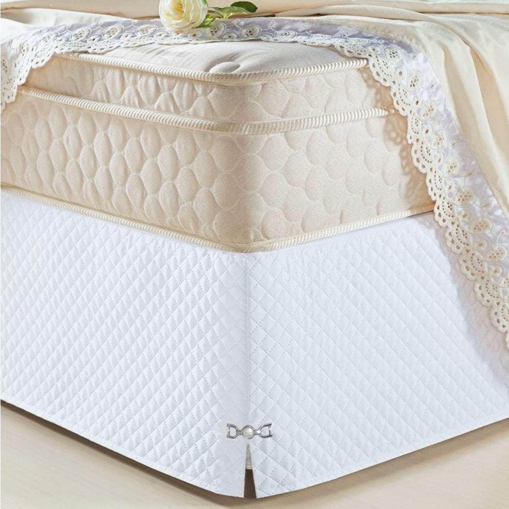 Saia Para Cama Box King Veneza 1 Peça Branco