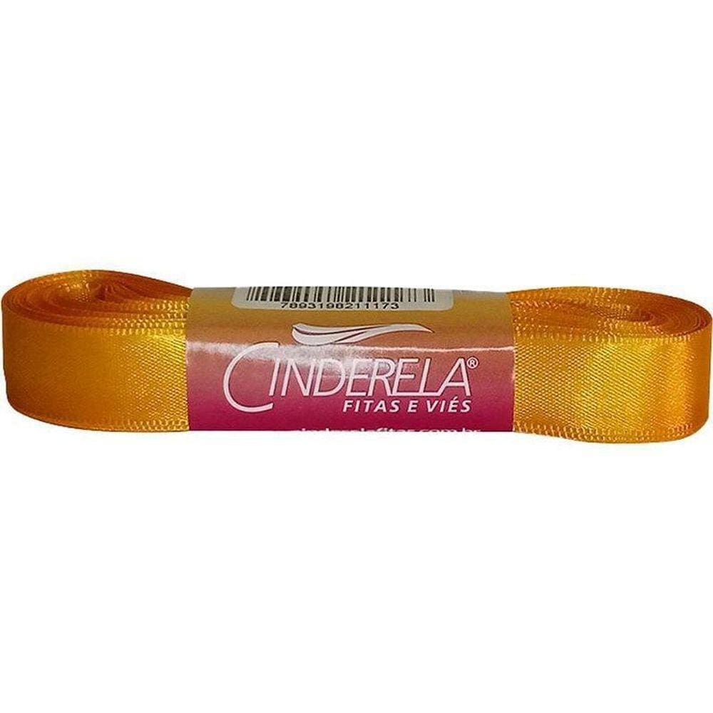 Fita De Cetim 15Mm 10M Amarelo Ouro