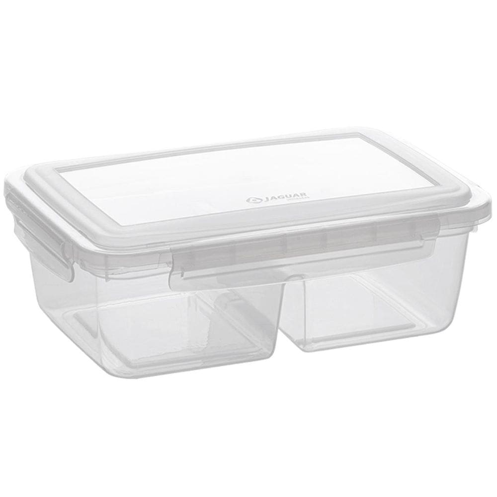 Pote Para Alimentos Marmita Com Travas Divisória 1,25Litros