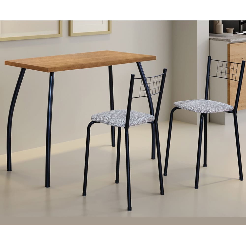 Mesa Para Apartamento De Parede Compacta Com 2 Cadeiras Slim
