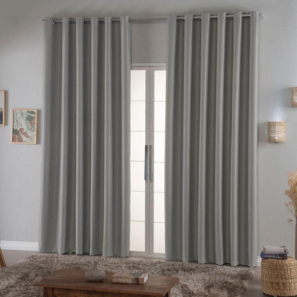 Cortina Requinte Blackout 4,00m X 2,70m Prata